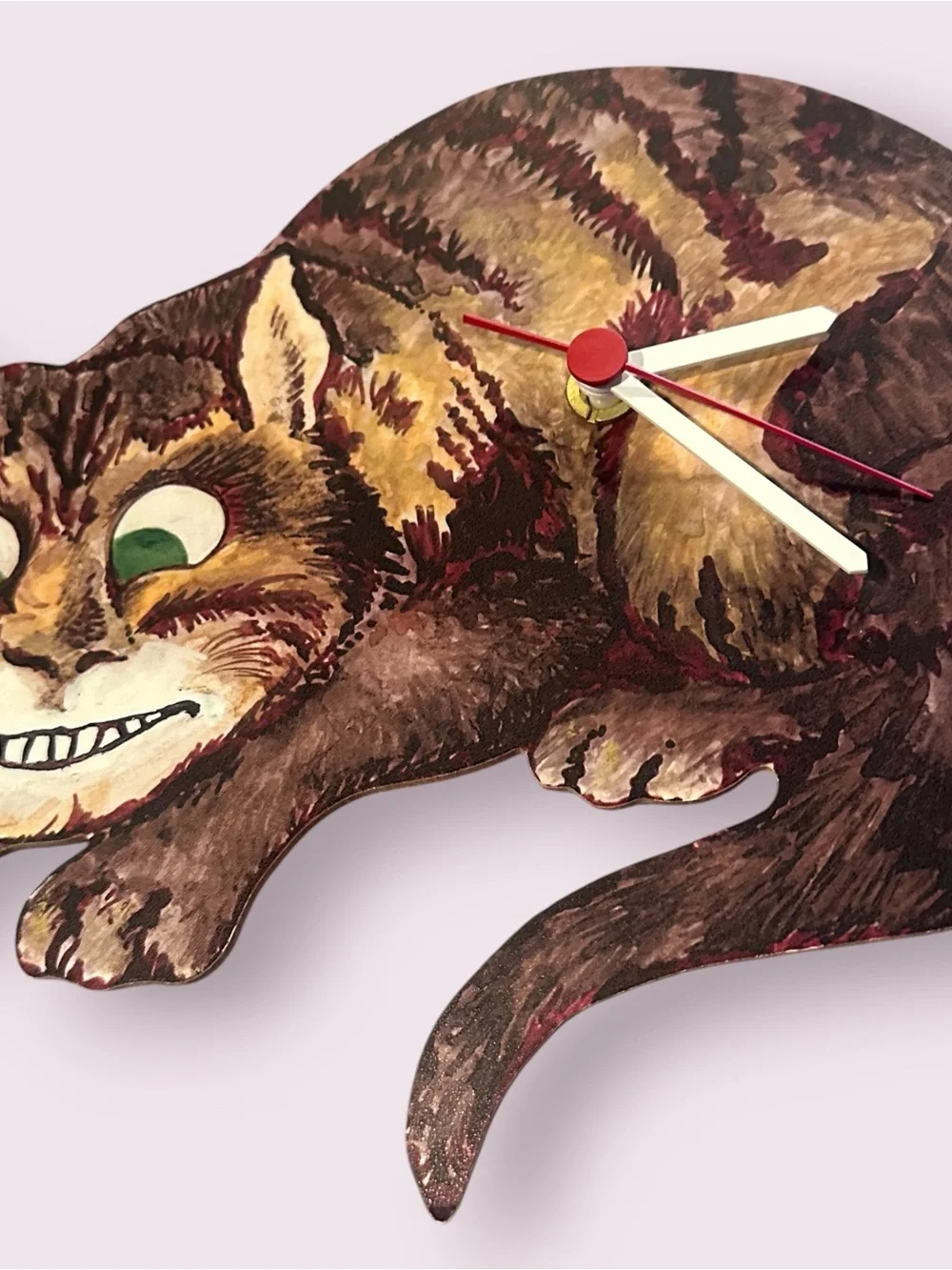 Cheshire Cat Alice in Wonderland Inspired Decorative Battery Operated Clock